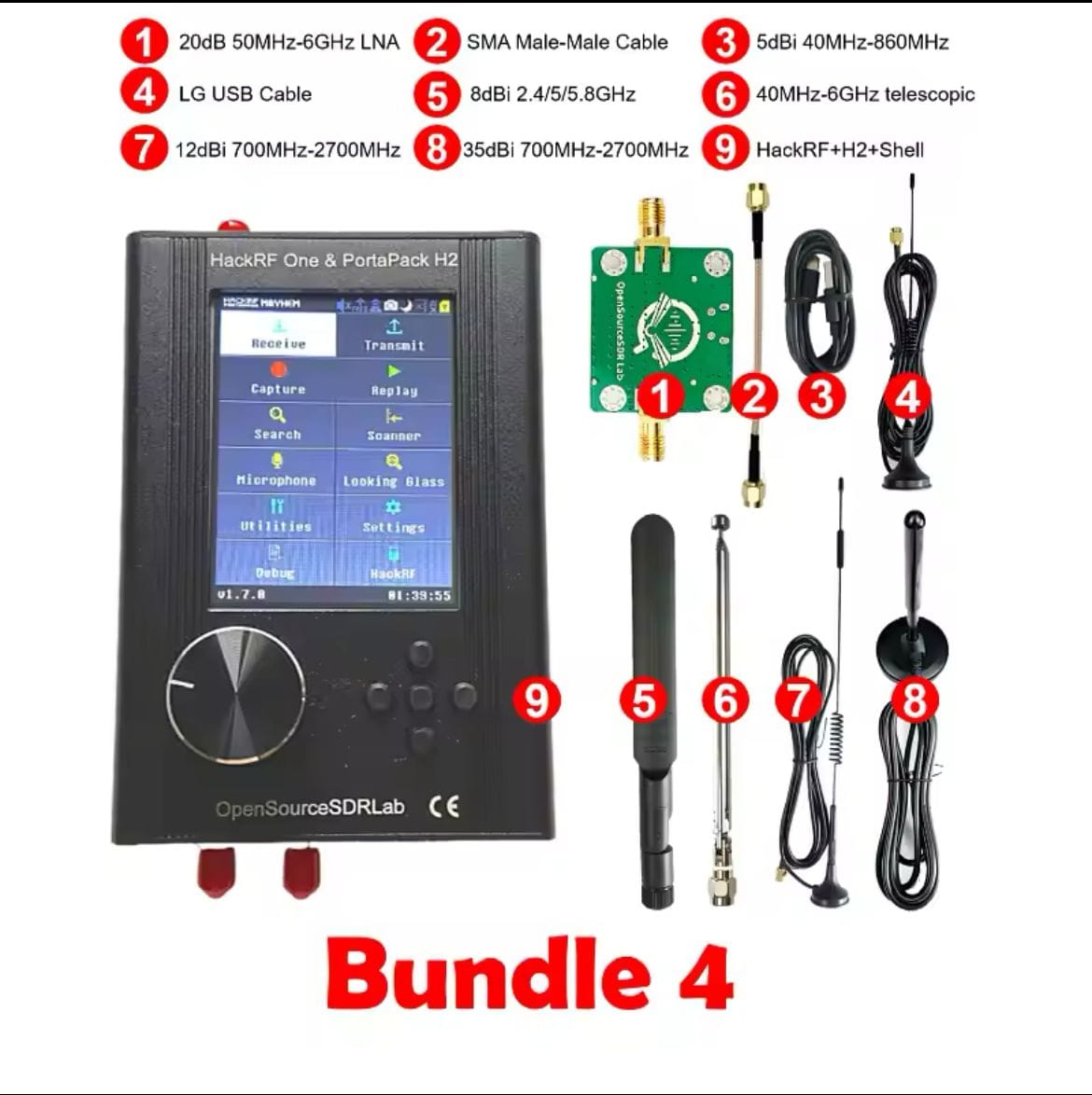 HackRF One + PortaPack H2 (BUNDLE 04)