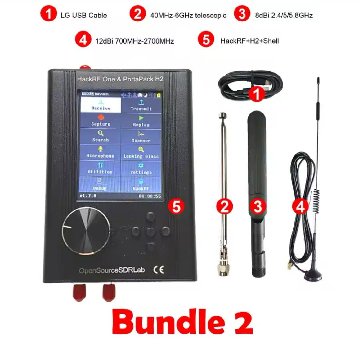 HackRF One + PortaPack H2 (BUNDLE 02)