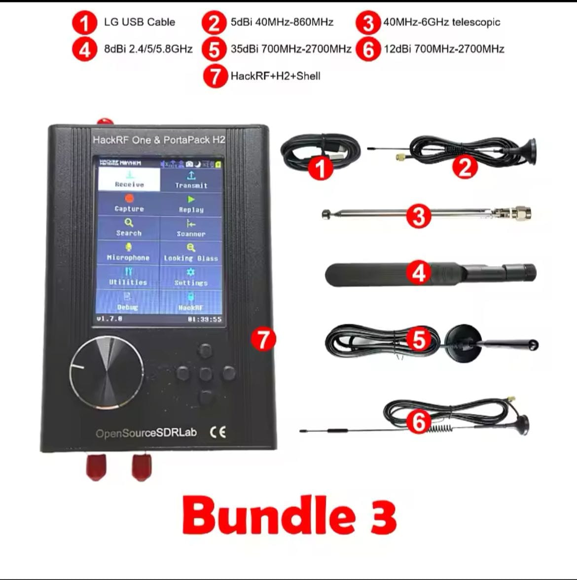 HackRF One + PortaPack H2 (BUNDLE 03)