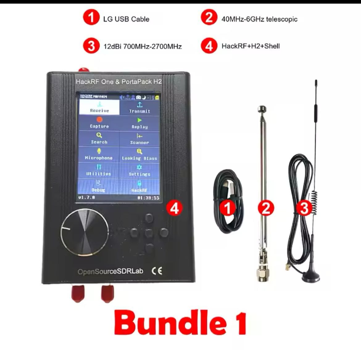 HackRF One + PortaPack H2 (BUNDLE 01)